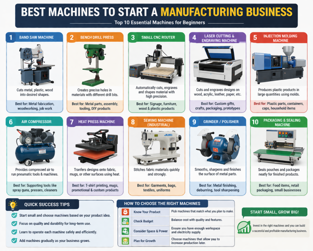 Best Machines to Start a Manufacturing Business
