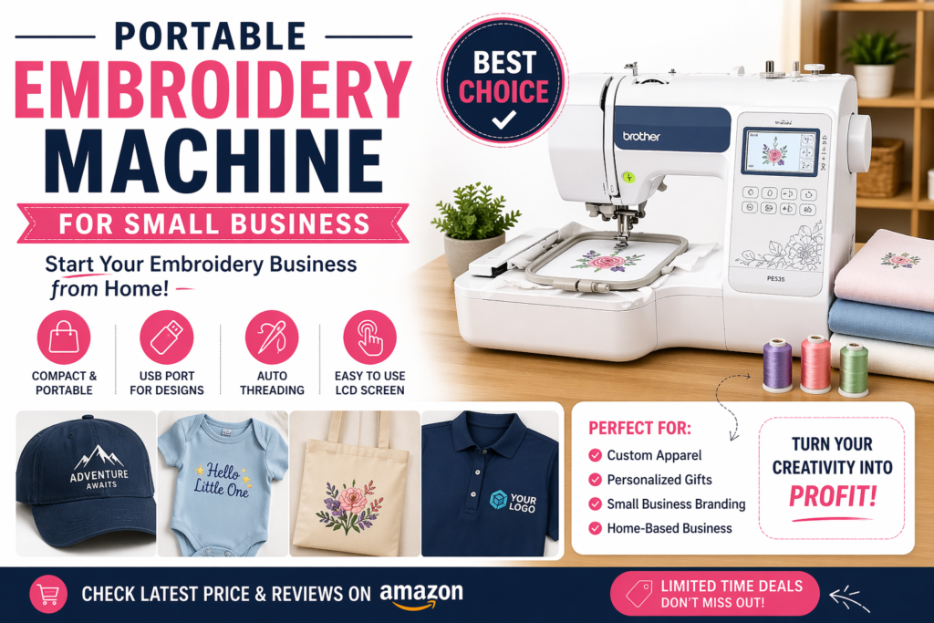 Portable Embroidery Machine for Small Business